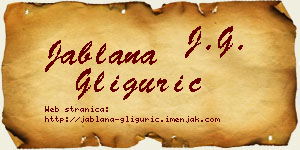 Jablana Gligurić vizit kartica